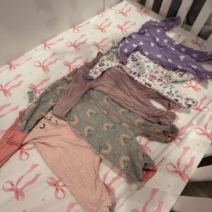 Gerber Kids One Pieces Footies - Pink, Gray, Purple